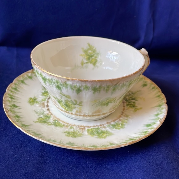 GDA Limoges France porcelain tea cup & saucer set antique - Picture 13 of 13